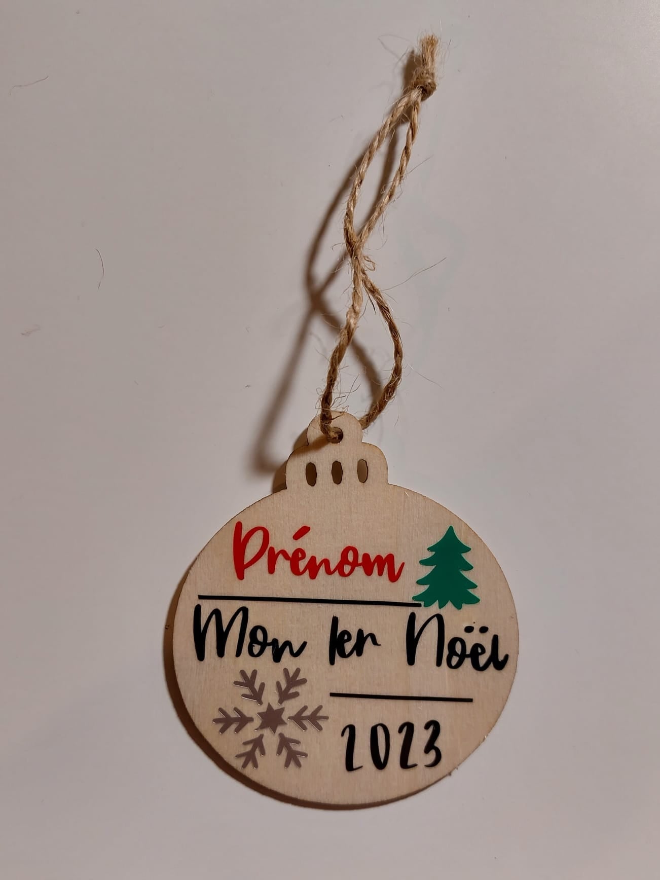 noel - Boule personnalisée "Mon 1er Noël" - Bichette Créa