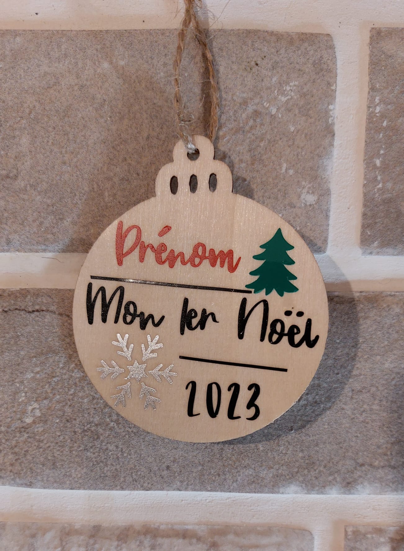 noel - Boule personnalisée "Mon 1er Noël" - Bichette Créa