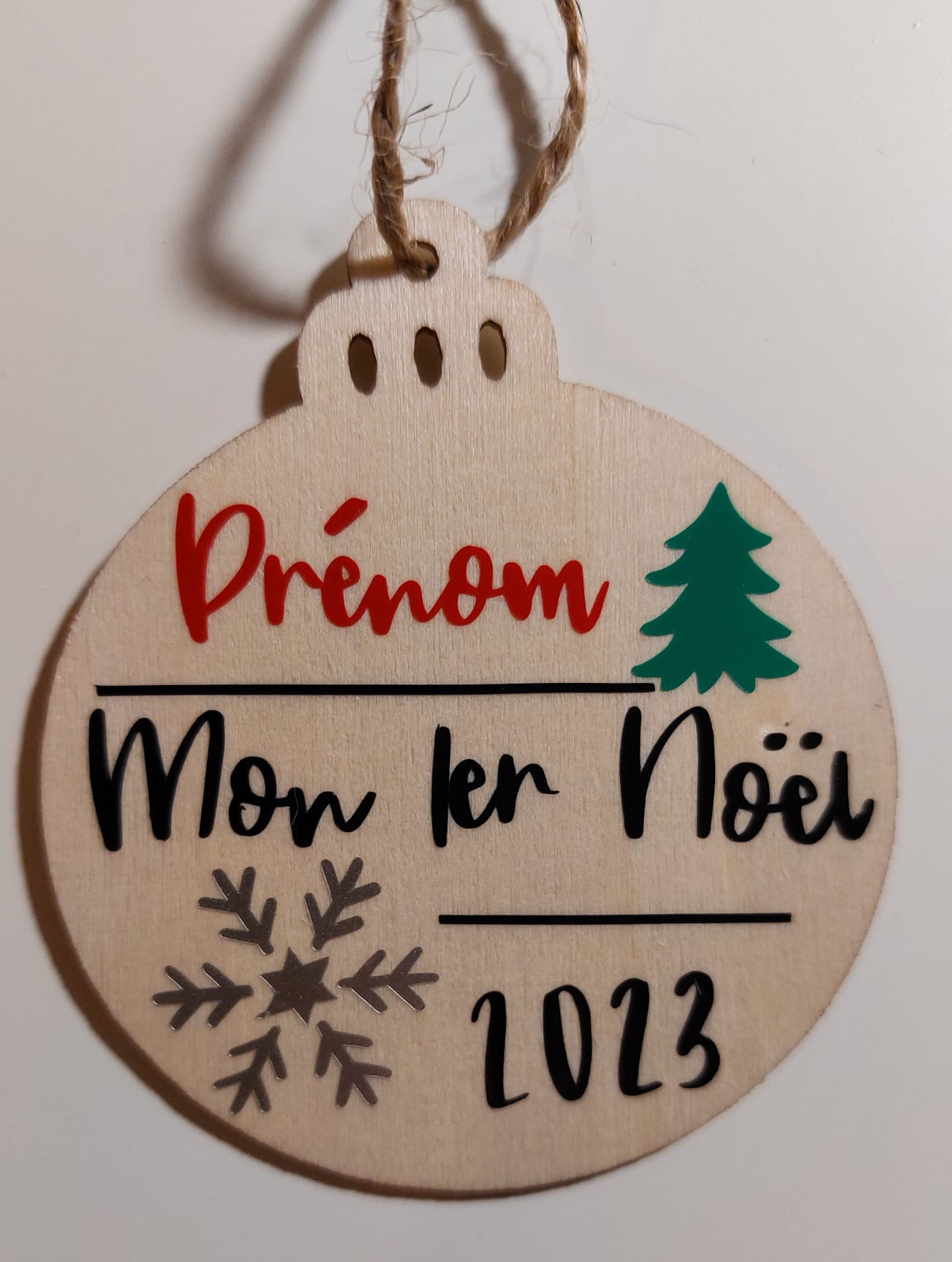 noel - Boule personnalisée "Mon 1er Noël" - Bichette Créa