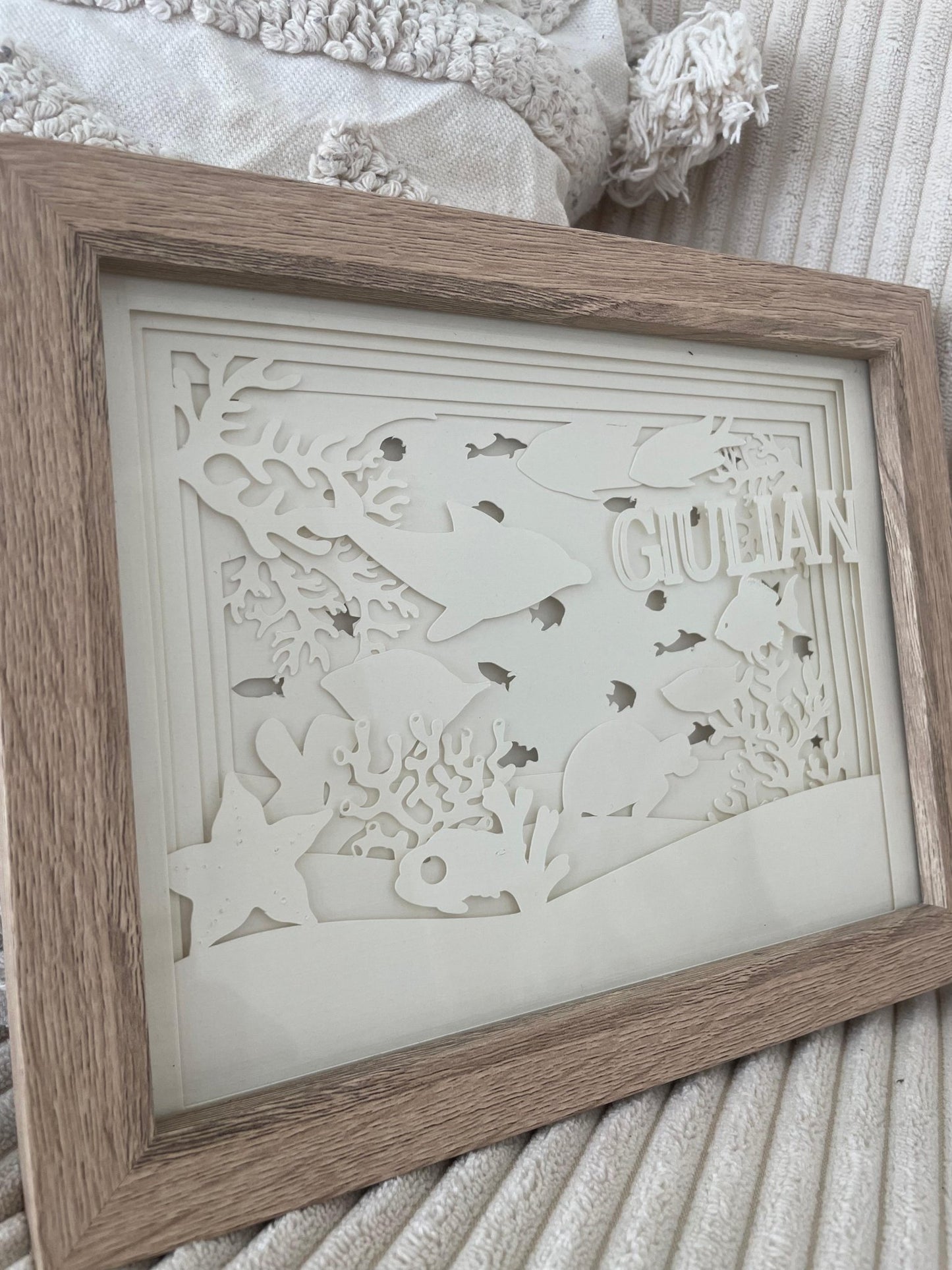 Cadre Lumineux - Cadre lumineux thème "Aquarium" - Bichette Créa