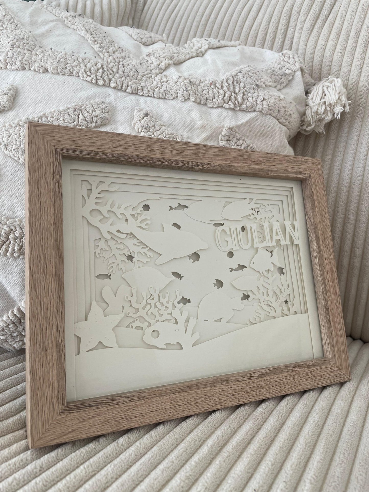Cadre Lumineux - Cadre lumineux thème "Aquarium" - Bichette Créa