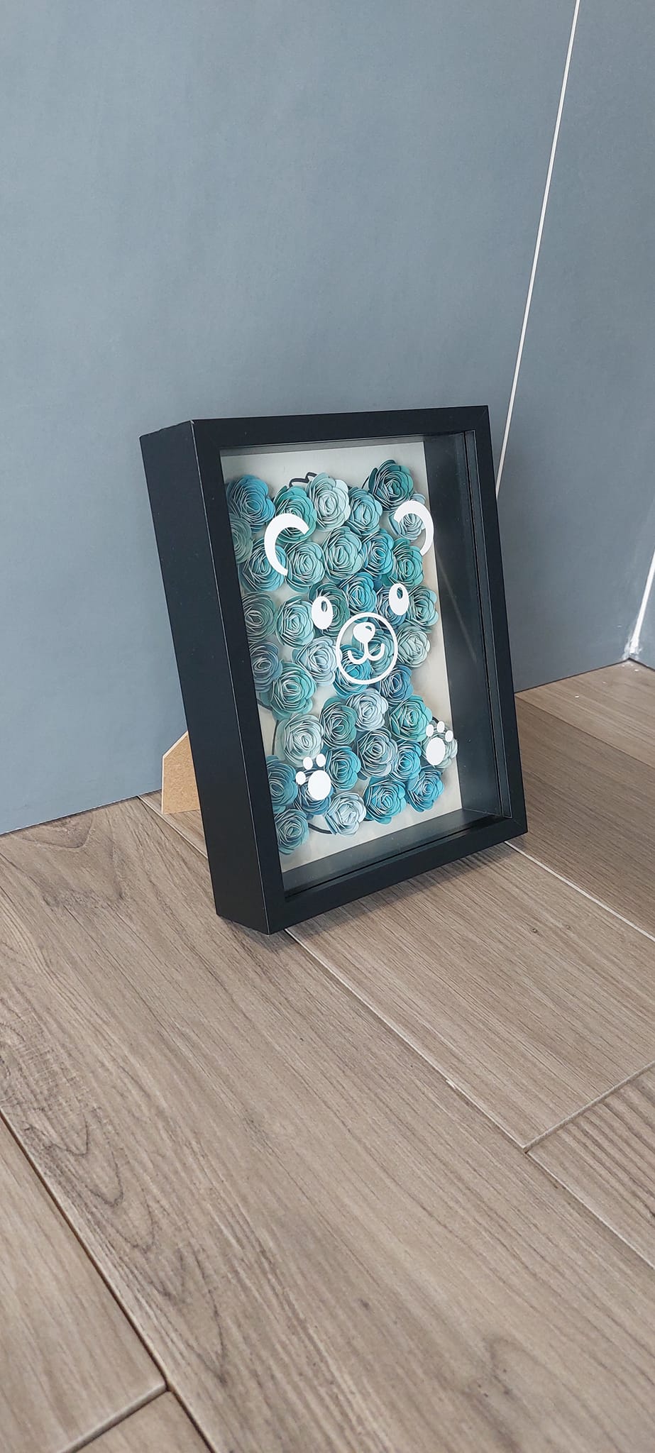 Cadre - Cadre Nounours fleurs 3D - Bichette Créa