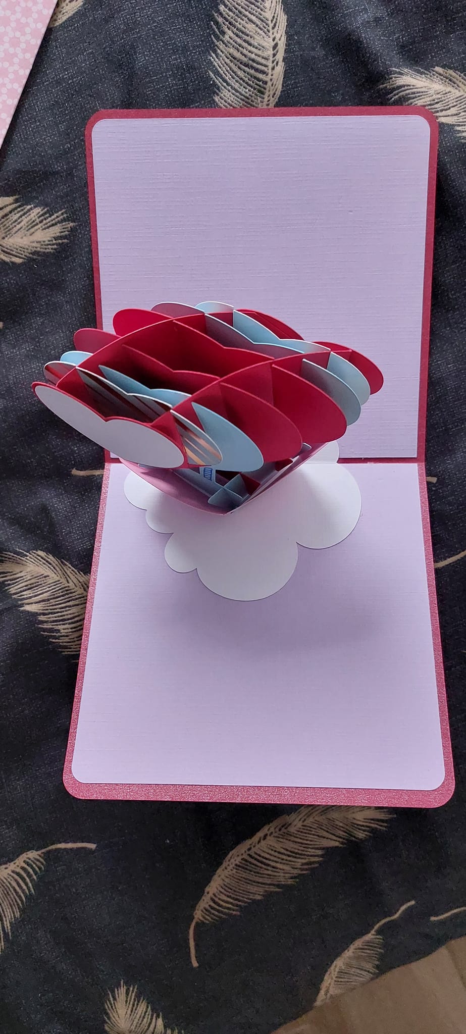 Carte de voeux - Carte Pop - Up "Cœur en Montgolfière" - Bichette Créa