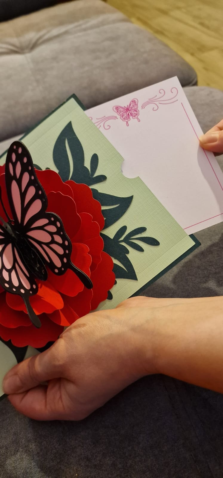 Carte de voeux - Carte Pop - Up Papillon - Bichette Créa