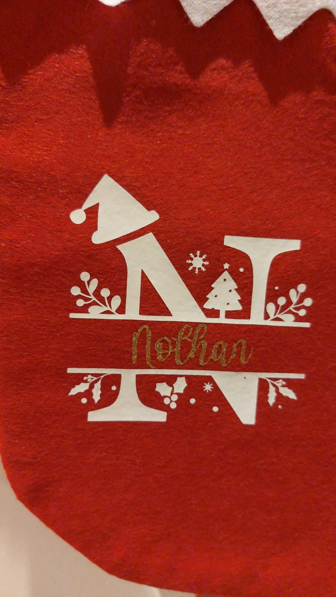 noel - Chaussette de Noël personnalisée - Bichette Créa