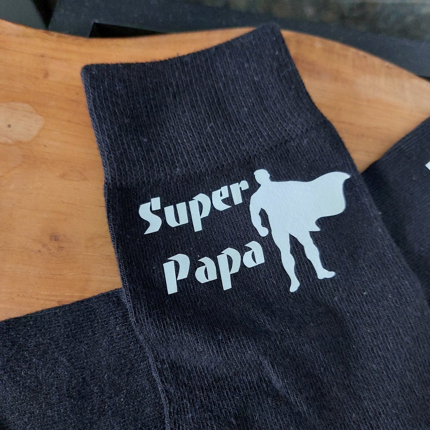 noel - Chaussettes Super Papa / Papi - Bichette Créa