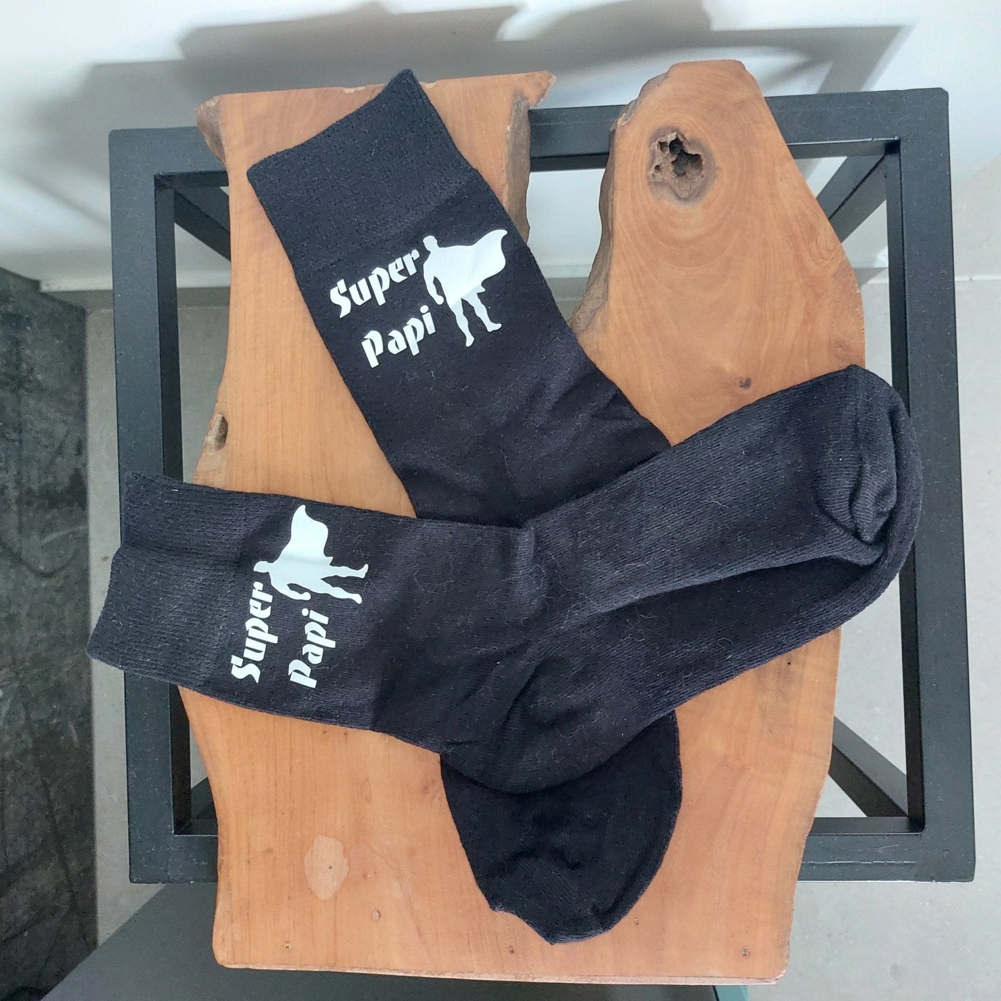 noel - Chaussettes Super Papa / Papi - Bichette Créa