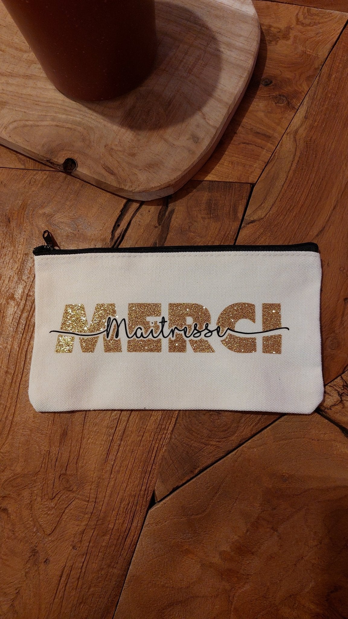 Tote - Bag et Pochette - Pochette Merci Maitresse - Bichette Créa