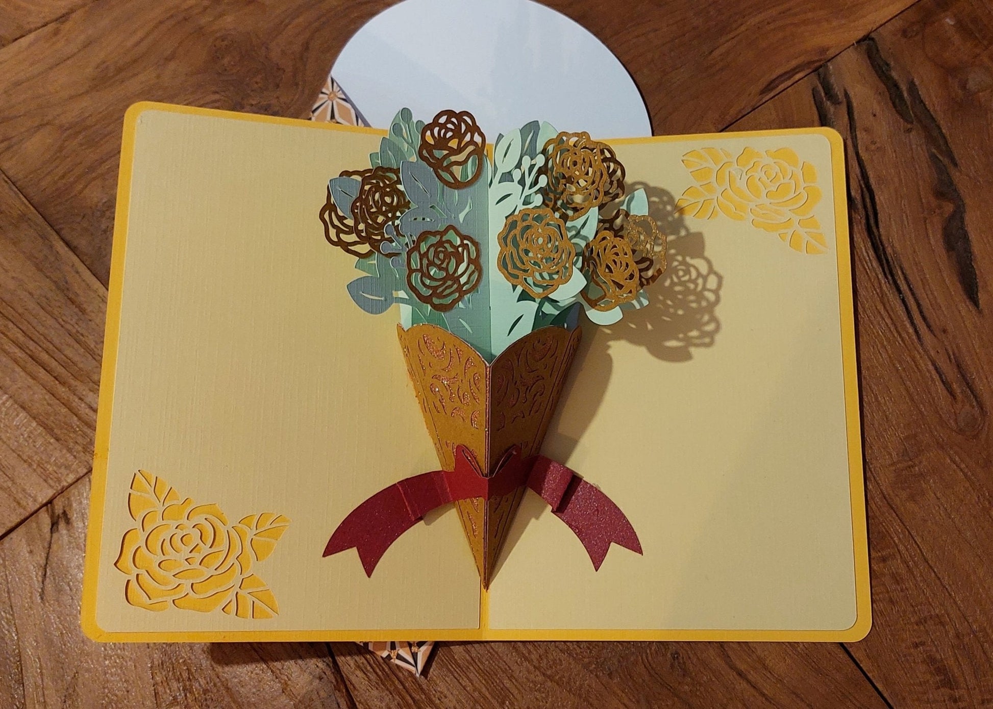 Carte de voeux - Carte Pop - Up Bouquet - Bichette Créa