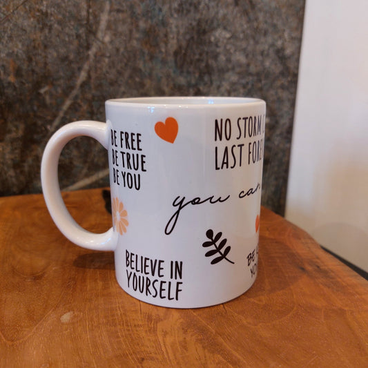 Vaisselle / Apéros - 🌟☕ Mug "Pensées Positives : Éveillez Votre Joie Intérieure" ☕🌟 - Bichette Créa