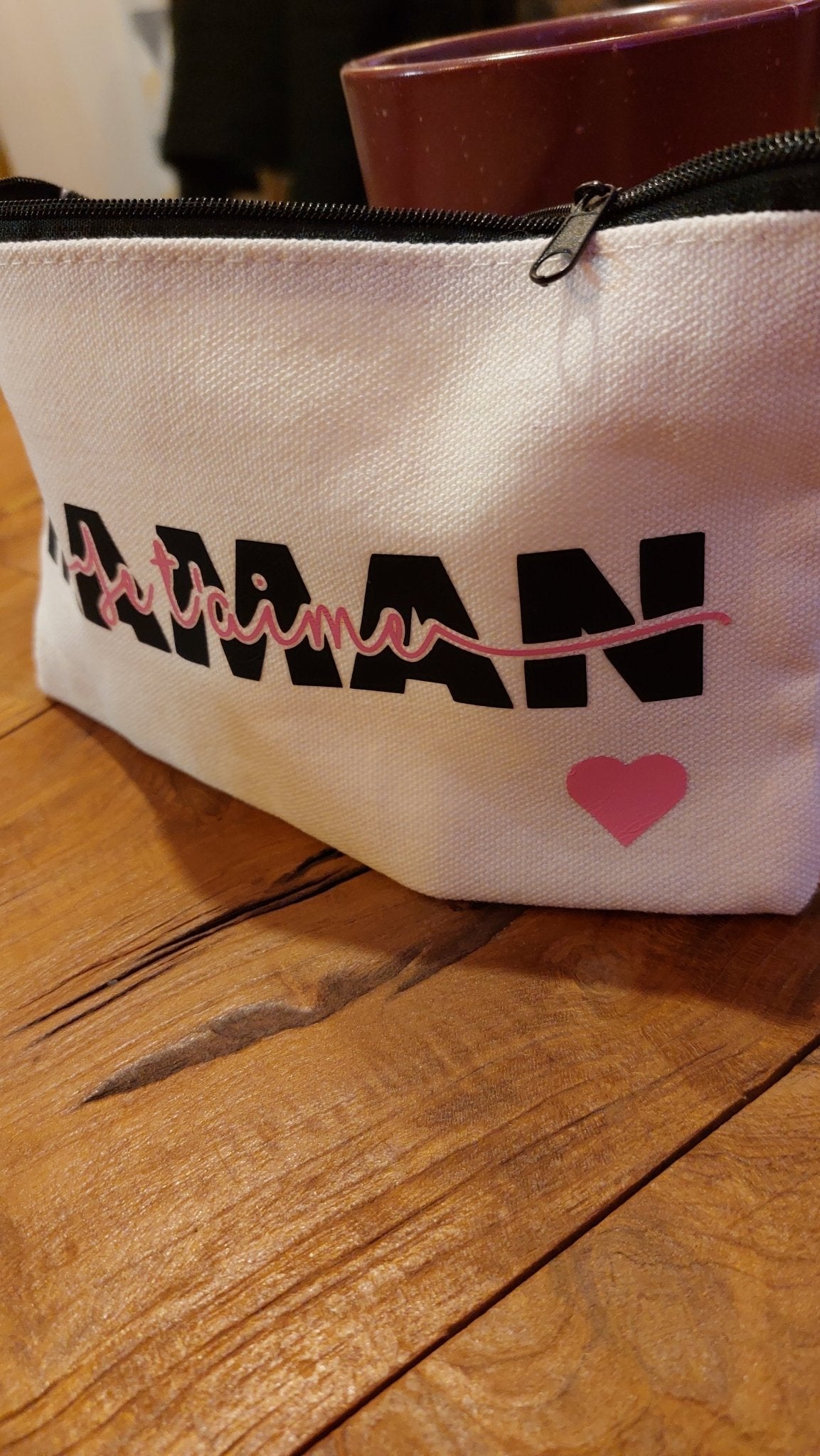 Tote - Bag et Pochette - Pochette Maman je t'aime - Bichette Créa