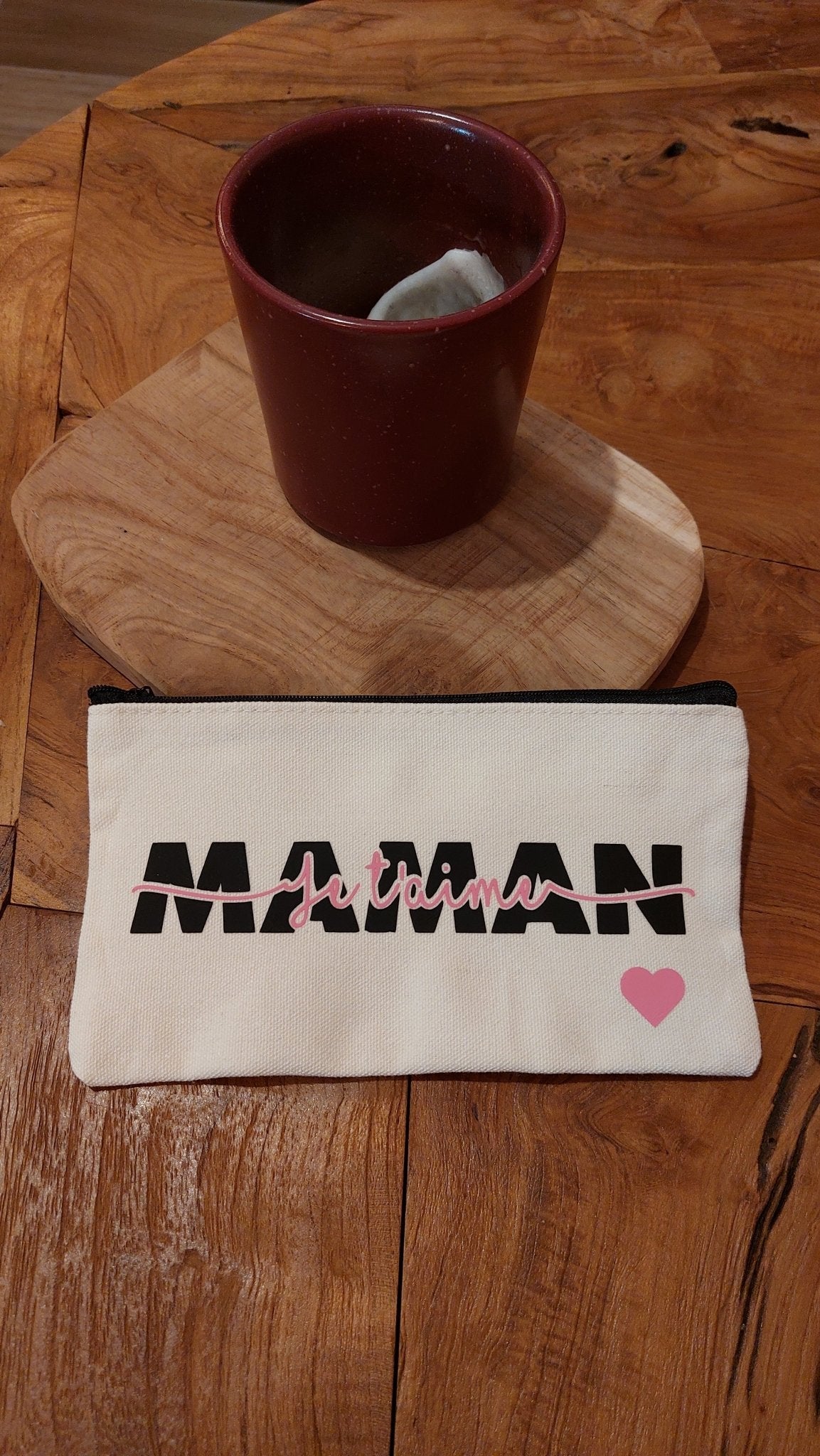 Tote - Bag et Pochette - Pochette Maman je t'aime - Bichette Créa