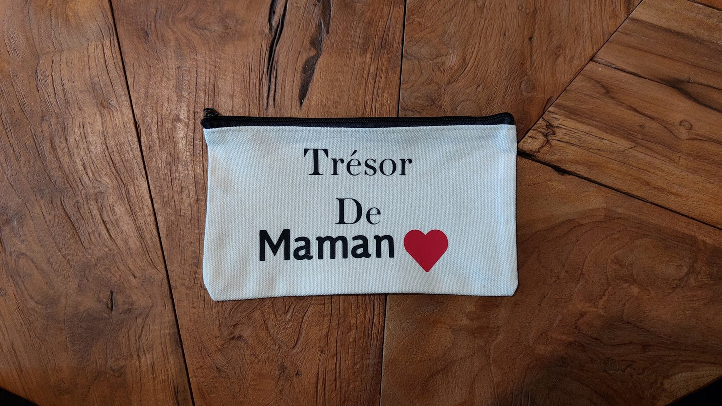 Tote - Bag et Pochette - Pochette "Trésor de maman" - Bichette Créa