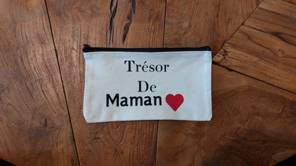 Tote - Bag et Pochette - Pochette "Trésor de maman" - Bichette Créa