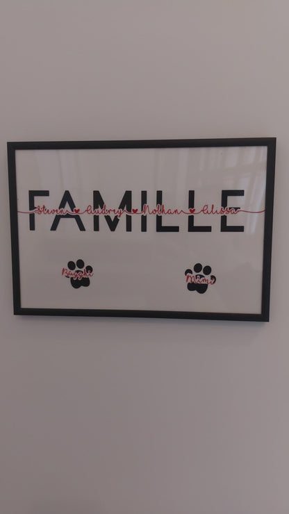 Cadre "Famille" personnalisé